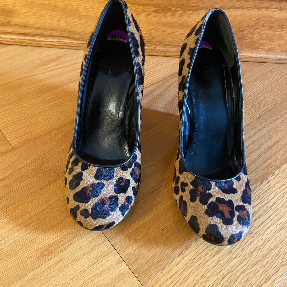 Leopard Print Wedge Shoes